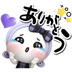 3D色んな髪色の派手かわ毎日送れるスタンプ