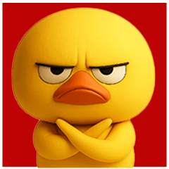 A chick Sticker with a silent impact