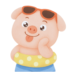 胖胖豬準備好去海邊了 (NT)