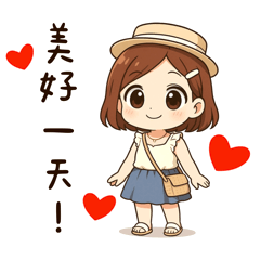 Cute Girl-Daily Useful Stickers 1