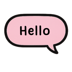 Cute bubble stickers English