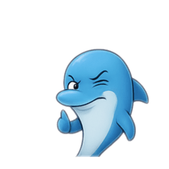 โลมาสีฟ้าที่น่ารัก