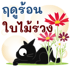 Sticker. black cat43(thai)