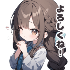 Deformed cute girls sticker vo.l2