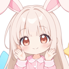 Night Dream Bunny Ears Girl Sticker