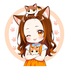 ネコ耳ちゃんの日常スタンプ ３