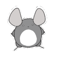 まるっとチンチラ①(グレー)