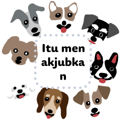 Small dog message sticker_Indonesia