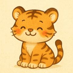 Chibi Kawa Tora: Daily Tiger Stickers