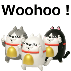 動く ３D三匹の擦れねこ2