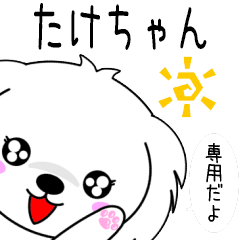 Takechan only Cute Maltese Sticker