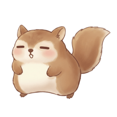 Cute Fying Squirrel Stamp