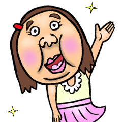 可愛すぎない女子のスタンプ