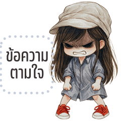 Message Stickers: Lala cute girl