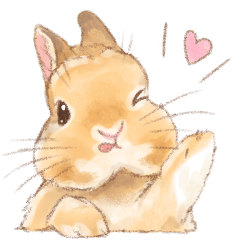 日常使い「立ち耳うさぎ（オレンジ）」