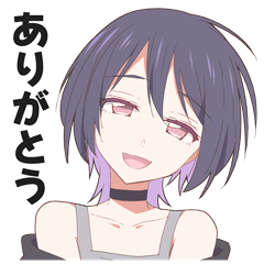 毎日使えるロック系女子スタンプ