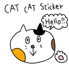 Cat cat Neko sticker