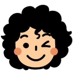 私の顔 アフロ 　文字なしスタンプ