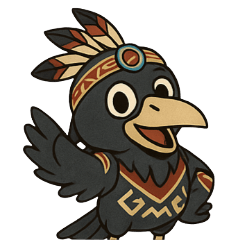 Cute Indian crow stickers