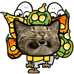 動くキジトラ7(ハロウィン)