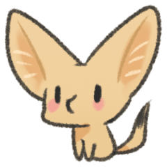 Fennec fox with its cat