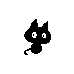 Hand-drawn cat small Sticker