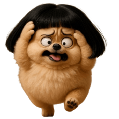 PomPom bang funny face No text