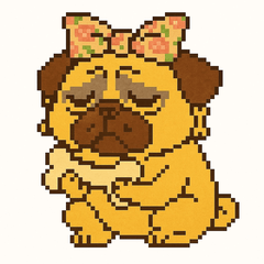 Retro Pixel Pug: Loser Vibes