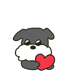 dog sticker with heart3