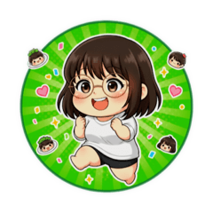 蓬蓬女孩心情表情Fluffy-girl
