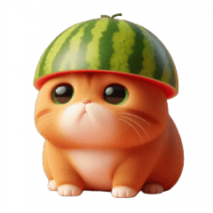 スイカ猫のかわいい崩壊日常 - LINE スタンプ | LINE STORE