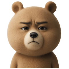 严肃的表情熊3D