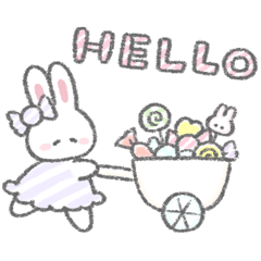 The fluffy bunny sticker (sweets)