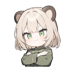 もふっと軍服たぬきガール