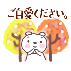 Hardworking and kind "Kuma Kuma"autumn