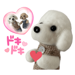 Little Angel Felted Toy Poodle Puppy