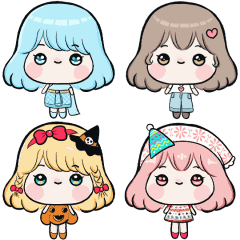 Cute Mini Girls Animation
