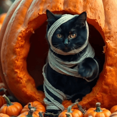 popup black cat death