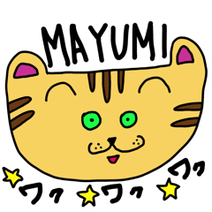 sticker of various picture of mayumi