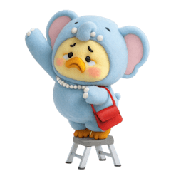 Bored duck in an elephant costume (NTZ)