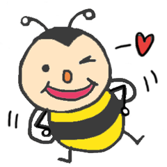 Happy Bee Sticker