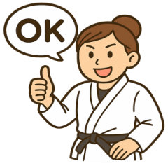 Judo girls working hard