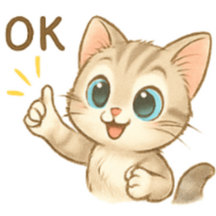 Lovely Fluffy Kitty Stickers2