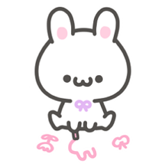 Ribbon Rabbit Sticker