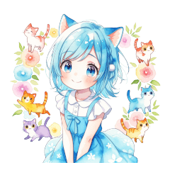 ネコ耳ちゃんの日常スタンプ ６