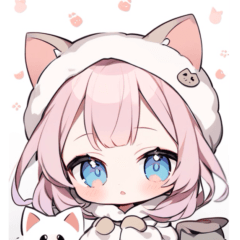 [BIG] Cat-eared Chibi Character (Resale)
