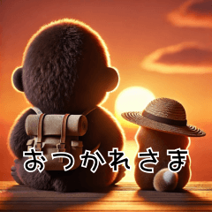 Baby gorilla and raccoon dog! So cute!