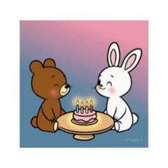 熊與兔-生日蛋糕篇2