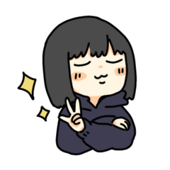 黒髪ボブの女の子2