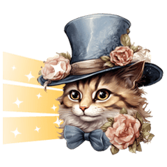 Victorian Cat Elegance